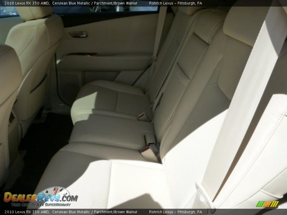 2010 Lexus RX 350 AWD Cerulean Blue Metallic / Parchment/Brown Walnut Photo #5
