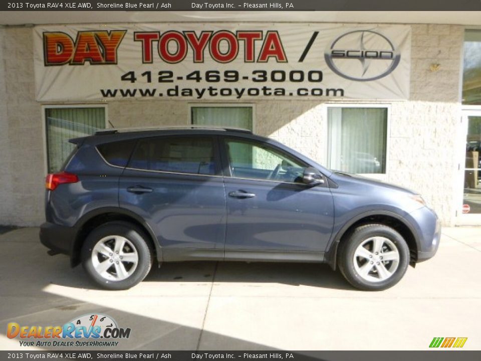 2013 Toyota RAV4 XLE AWD Shoreline Blue Pearl / Ash Photo #1