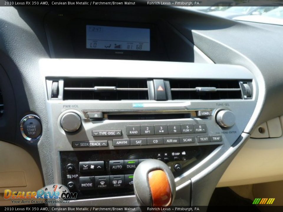 2010 Lexus RX 350 AWD Cerulean Blue Metallic / Parchment/Brown Walnut Photo #19