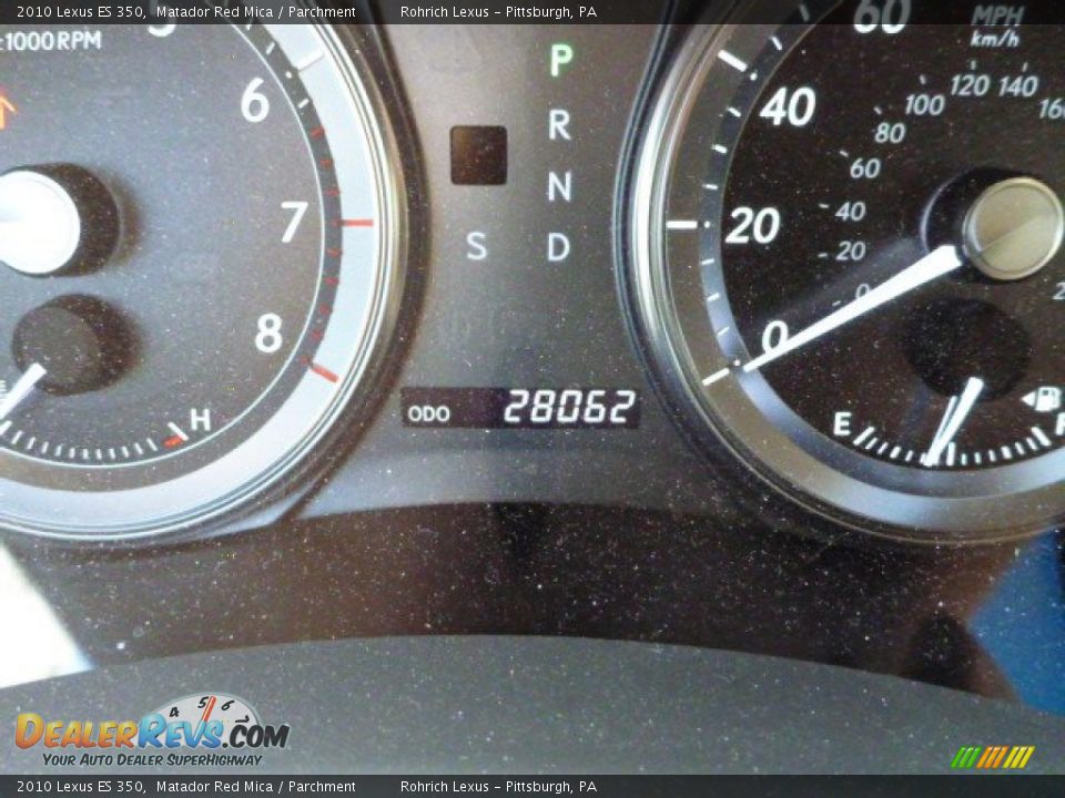 2010 Lexus ES 350 Matador Red Mica / Parchment Photo #8