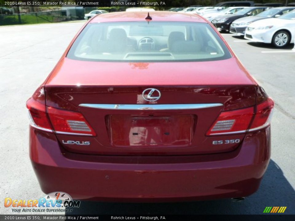 2010 Lexus ES 350 Matador Red Mica / Parchment Photo #10