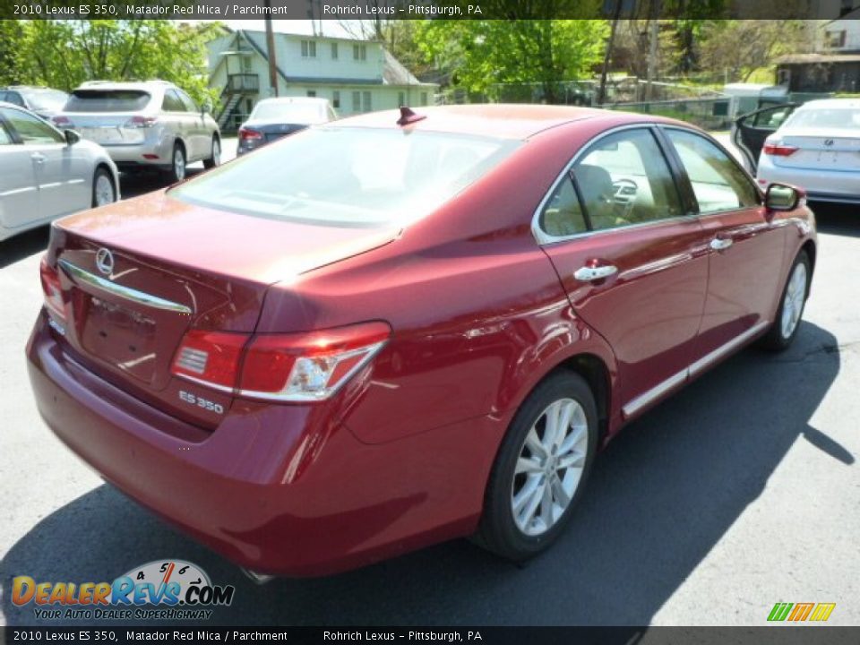 2010 Lexus ES 350 Matador Red Mica / Parchment Photo #11