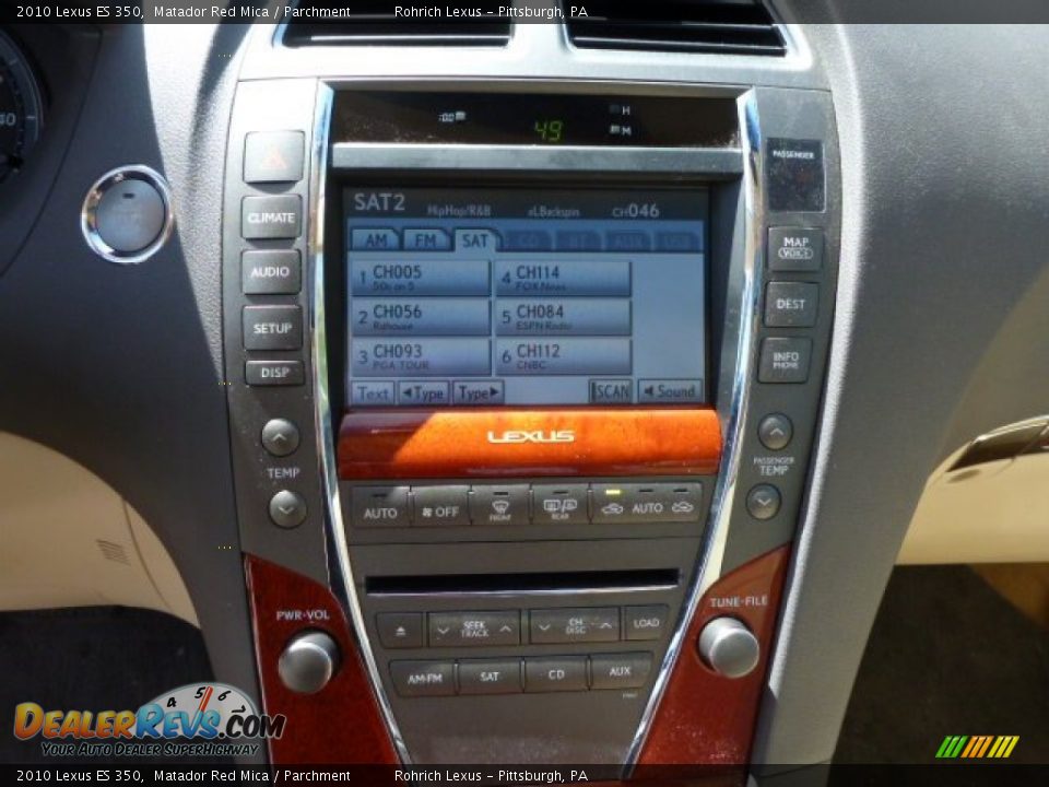 2010 Lexus ES 350 Matador Red Mica / Parchment Photo #19