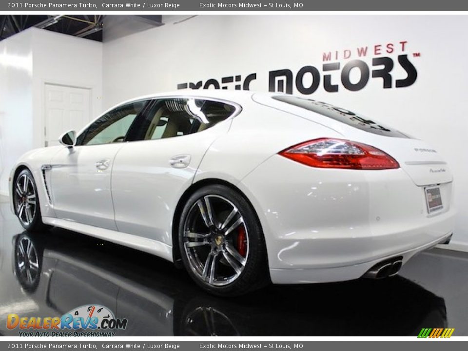 2011 Porsche Panamera Turbo Carrara White / Luxor Beige Photo #5
