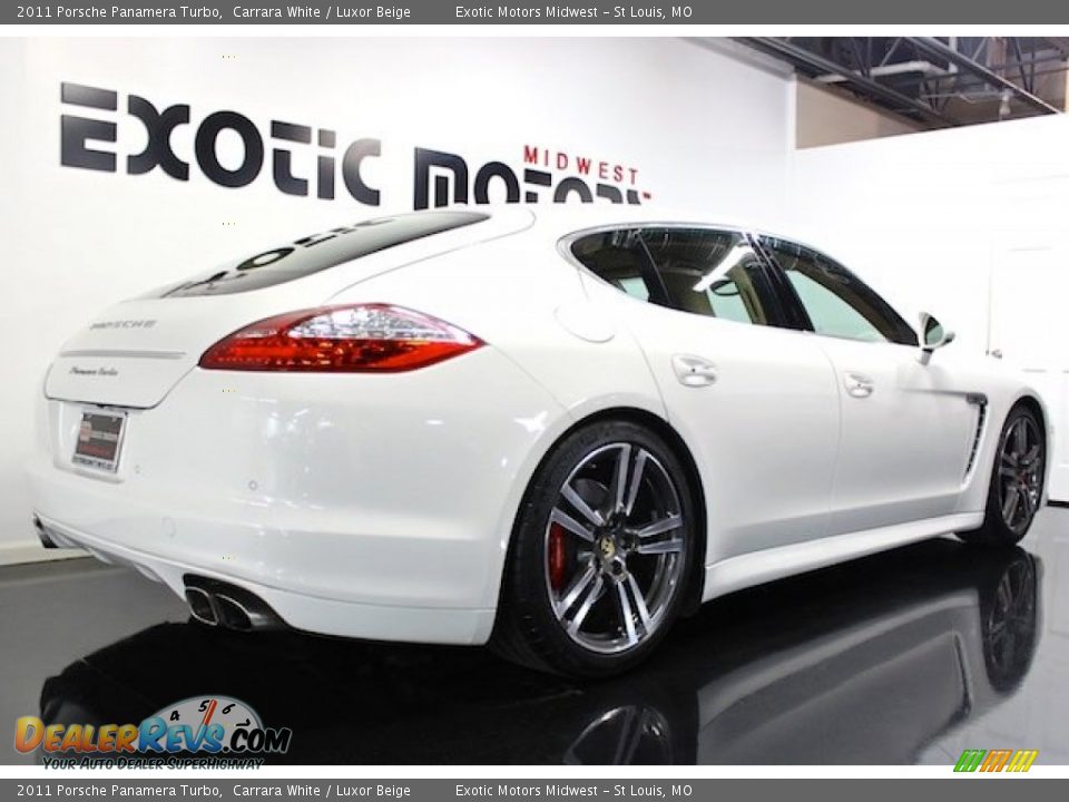 2011 Porsche Panamera Turbo Carrara White / Luxor Beige Photo #6