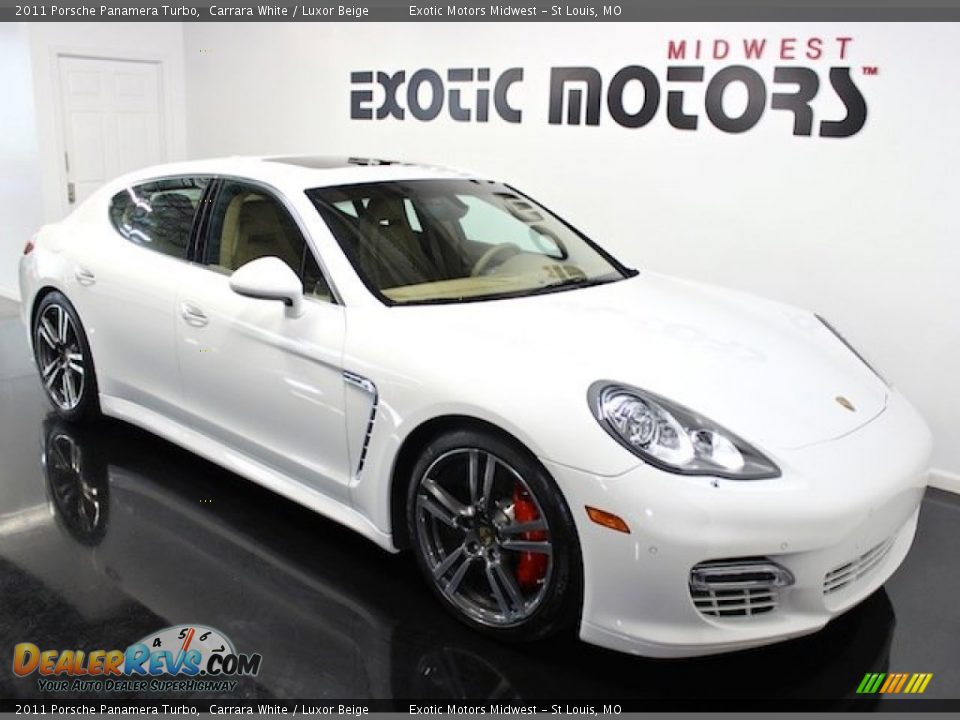 2011 Porsche Panamera Turbo Carrara White / Luxor Beige Photo #7