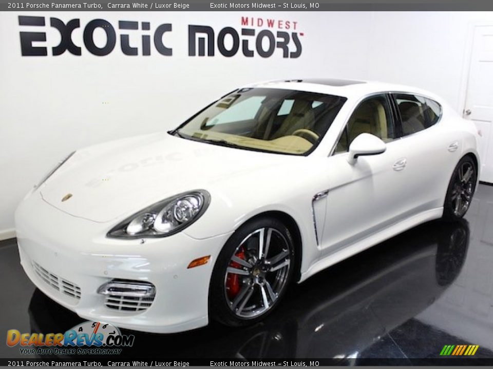 2011 Porsche Panamera Turbo Carrara White / Luxor Beige Photo #9