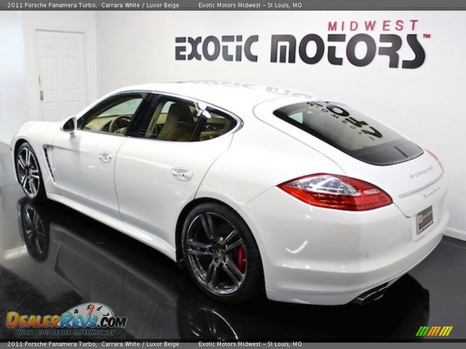 2011 Porsche Panamera Turbo Carrara White / Luxor Beige Photo #10