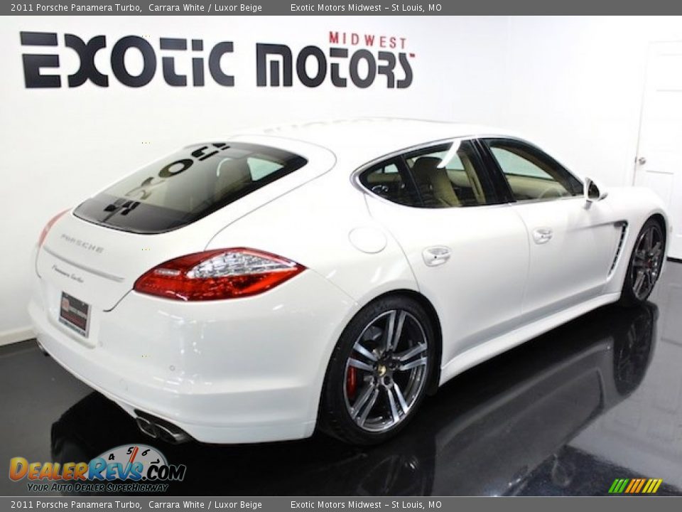 2011 Porsche Panamera Turbo Carrara White / Luxor Beige Photo #11