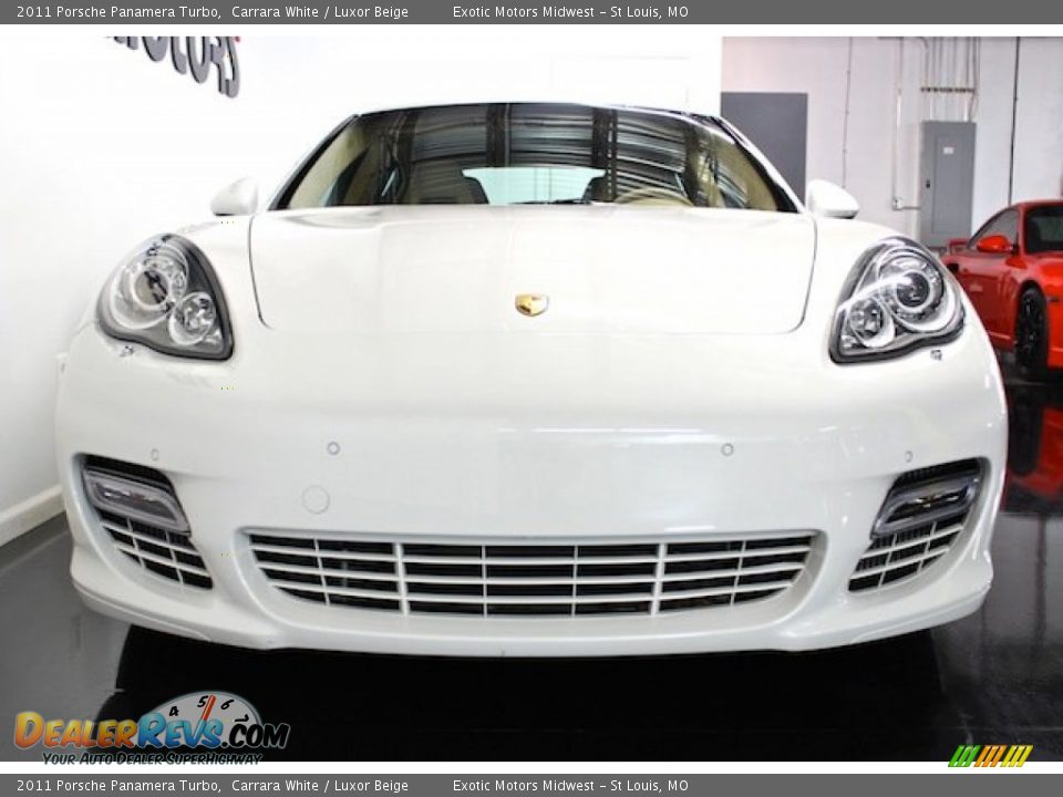 2011 Porsche Panamera Turbo Carrara White / Luxor Beige Photo #12
