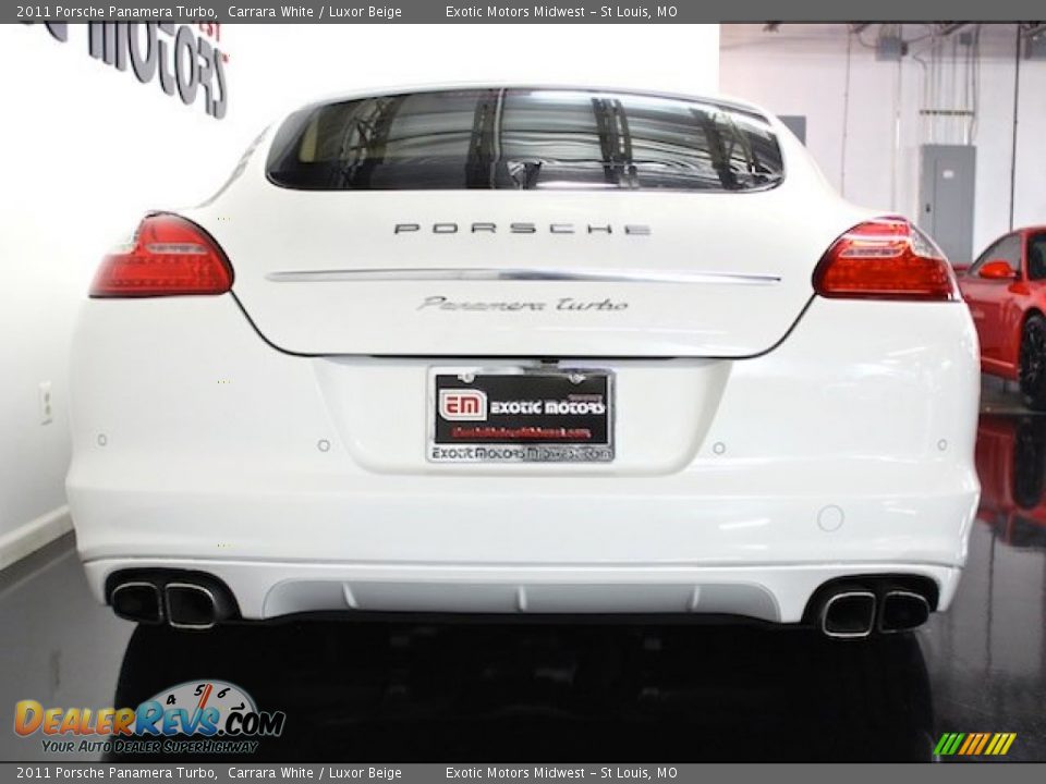 2011 Porsche Panamera Turbo Carrara White / Luxor Beige Photo #13