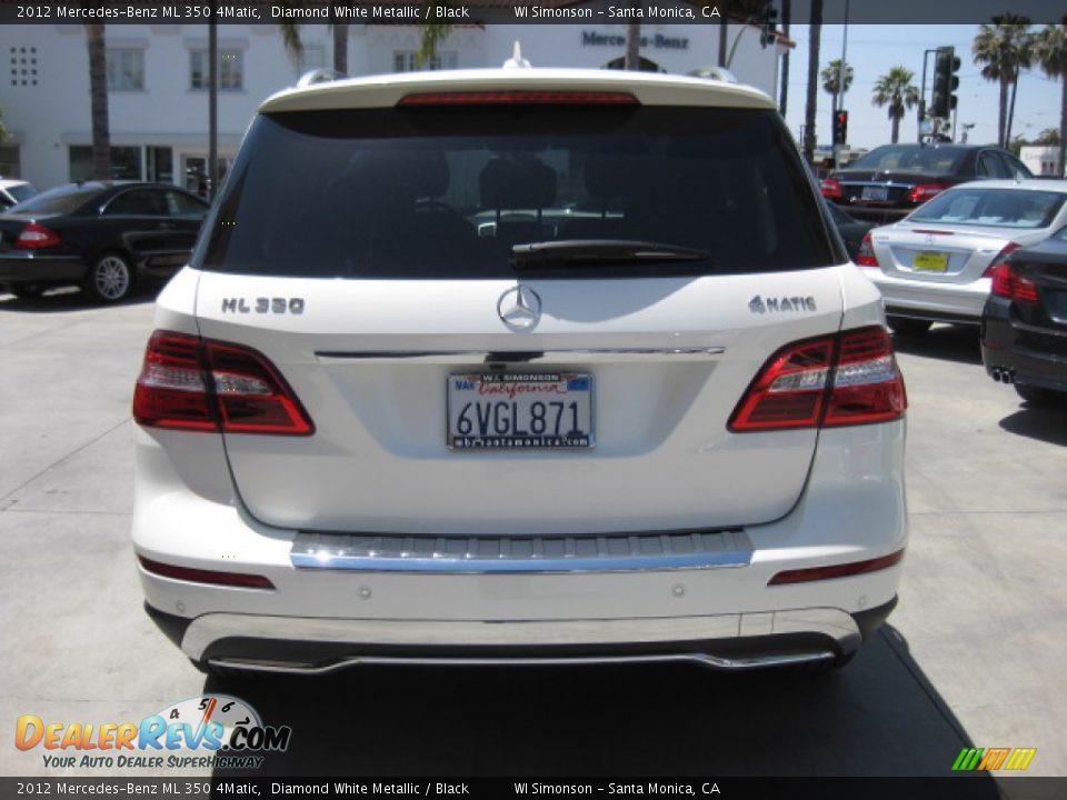 2012 Mercedes-Benz ML 350 4Matic Diamond White Metallic / Black Photo #3