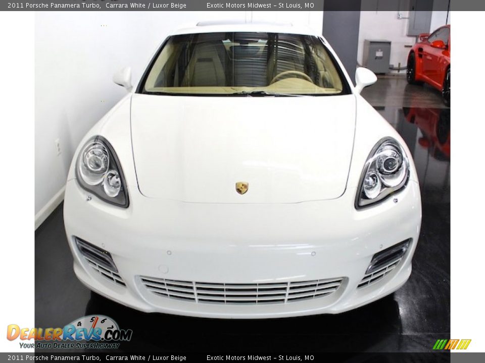 2011 Porsche Panamera Turbo Carrara White / Luxor Beige Photo #14