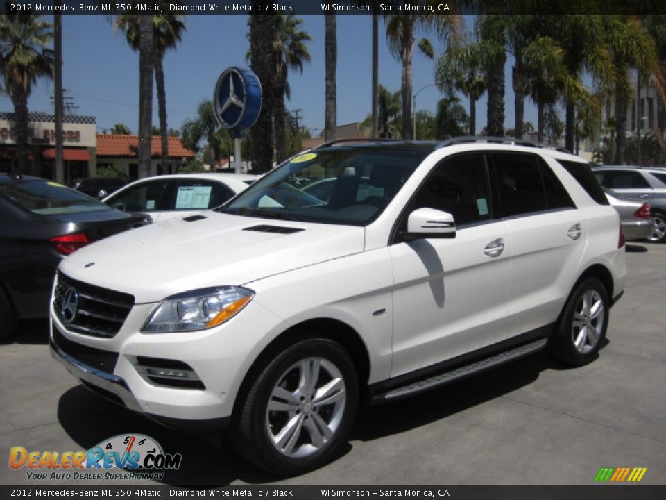 2012 Mercedes-Benz ML 350 4Matic Diamond White Metallic / Black Photo #5