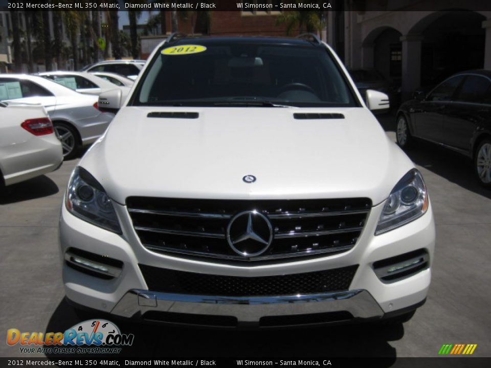 2012 Mercedes-Benz ML 350 4Matic Diamond White Metallic / Black Photo #6