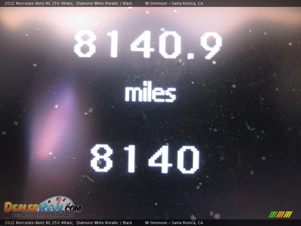 2012 Mercedes-Benz ML 350 4Matic Diamond White Metallic / Black Photo #10