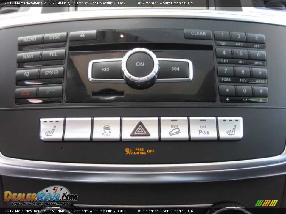 2012 Mercedes-Benz ML 350 4Matic Diamond White Metallic / Black Photo #14