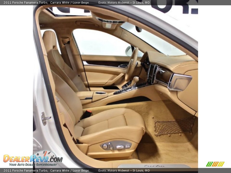 2011 Porsche Panamera Turbo Carrara White / Luxor Beige Photo #26