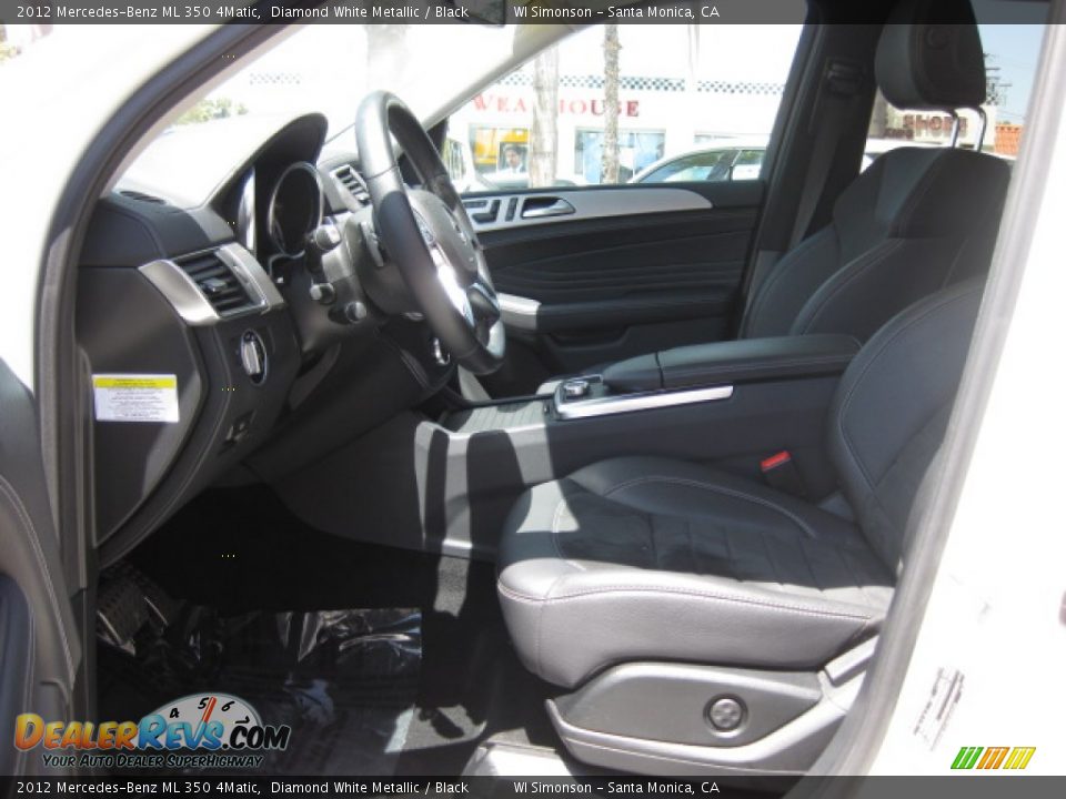 2012 Mercedes-Benz ML 350 4Matic Diamond White Metallic / Black Photo #19