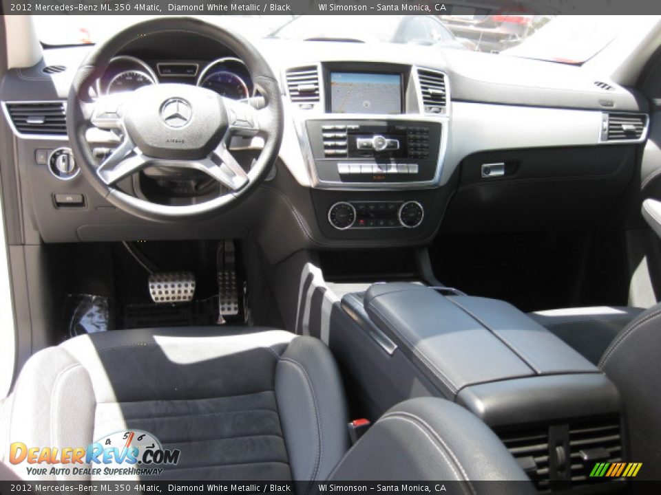 2012 Mercedes-Benz ML 350 4Matic Diamond White Metallic / Black Photo #22