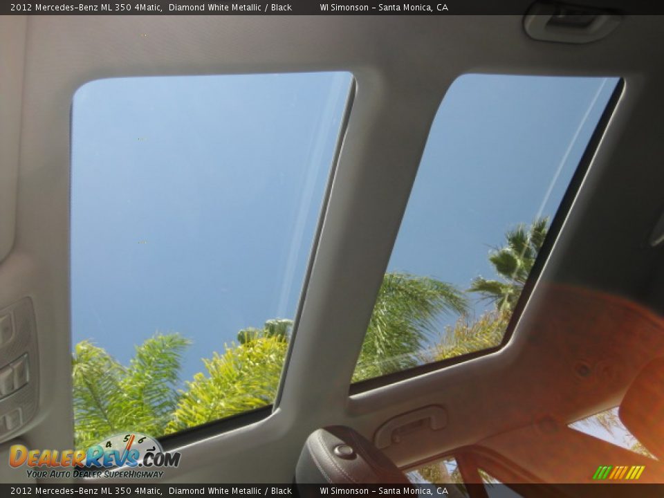 2012 Mercedes-Benz ML 350 4Matic Diamond White Metallic / Black Photo #23