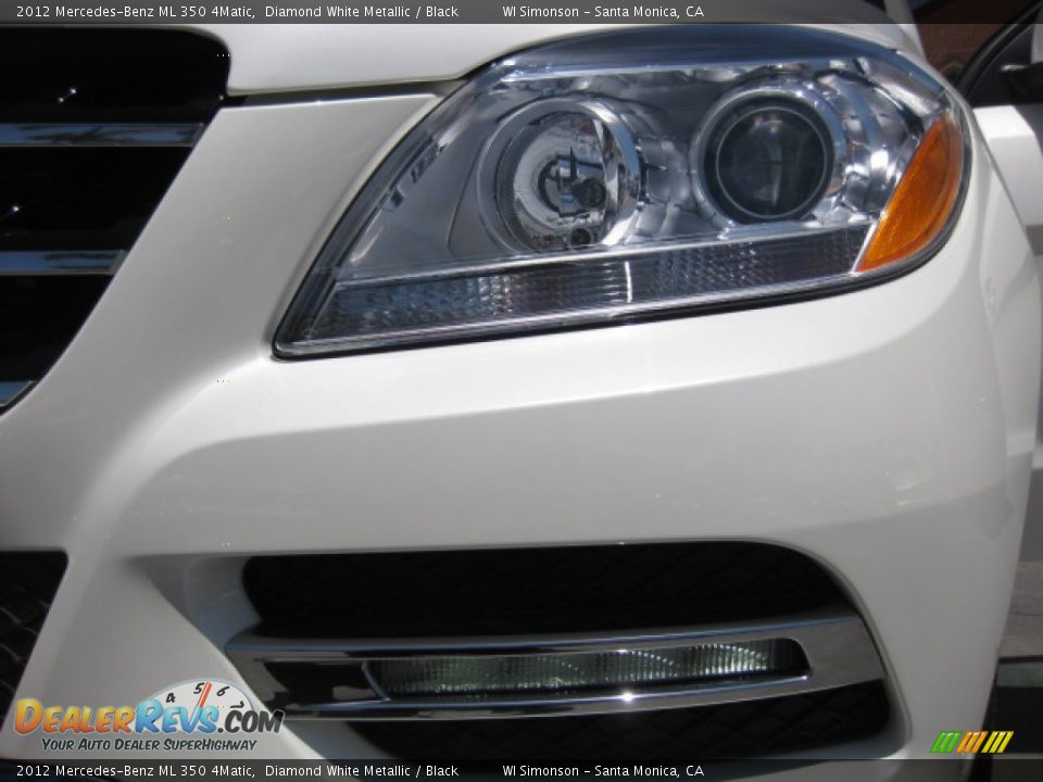 2012 Mercedes-Benz ML 350 4Matic Diamond White Metallic / Black Photo #24