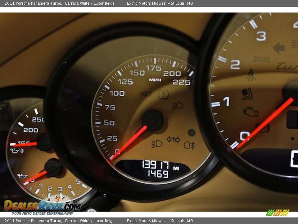 2011 Porsche Panamera Turbo Carrara White / Luxor Beige Photo #35