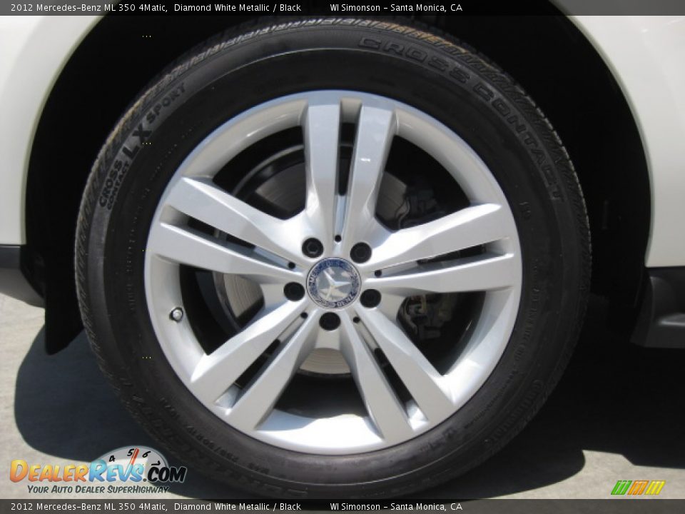 2012 Mercedes-Benz ML 350 4Matic Diamond White Metallic / Black Photo #25