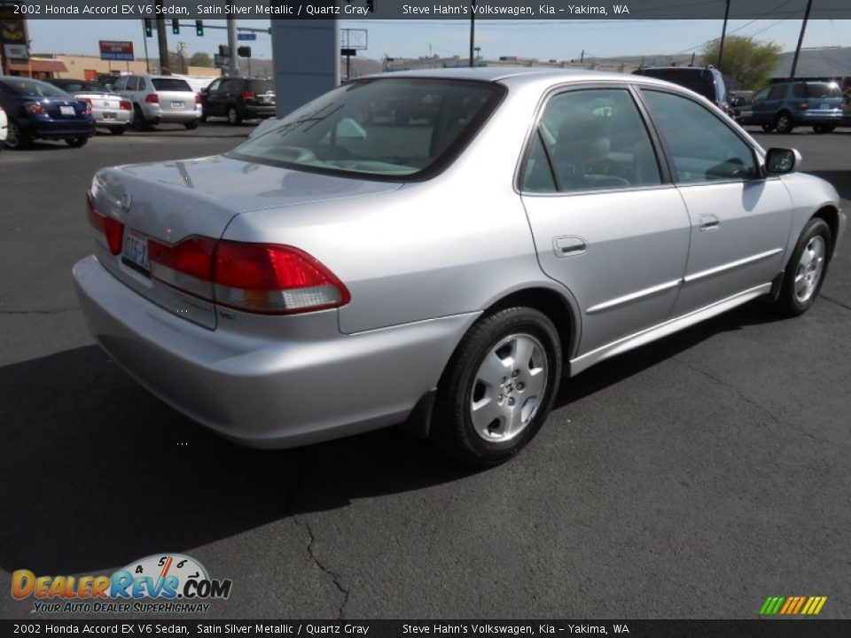 2002 Honda Accord EX V6 Sedan Satin Silver Metallic / Quartz Gray Photo #4