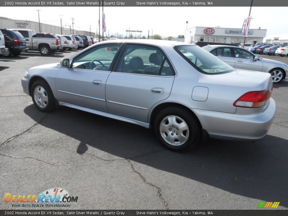2002 Honda Accord EX V6 Sedan Satin Silver Metallic / Quartz Gray Photo #7
