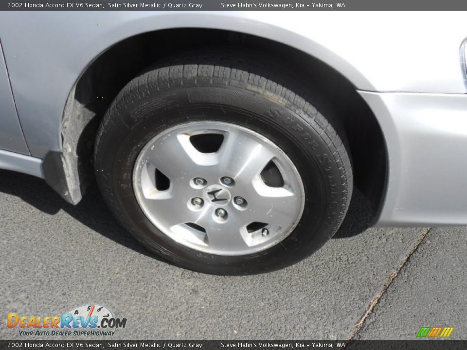 2002 Honda Accord EX V6 Sedan Satin Silver Metallic / Quartz Gray Photo #8