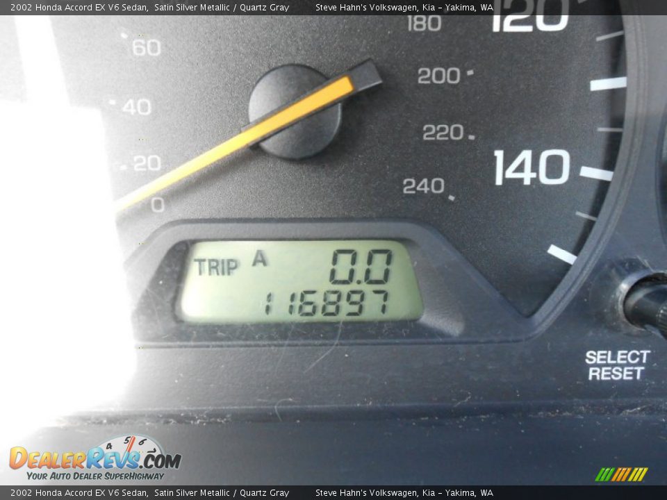 2002 Honda Accord EX V6 Sedan Satin Silver Metallic / Quartz Gray Photo #9
