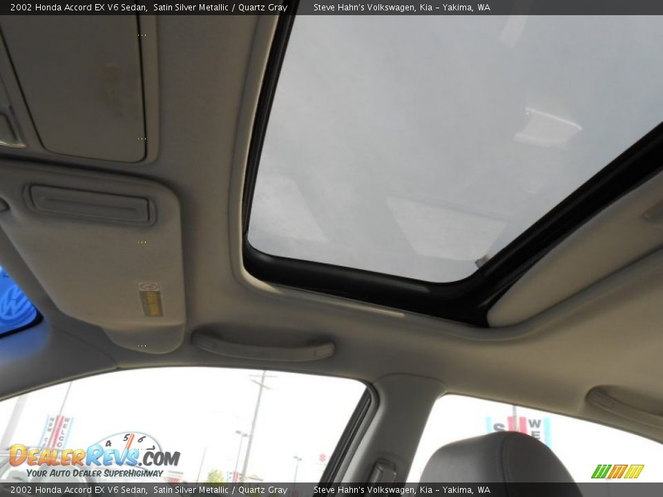 2002 Honda Accord EX V6 Sedan Satin Silver Metallic / Quartz Gray Photo #13