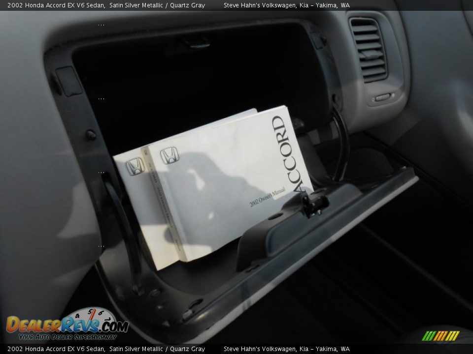 2002 Honda Accord EX V6 Sedan Satin Silver Metallic / Quartz Gray Photo #15