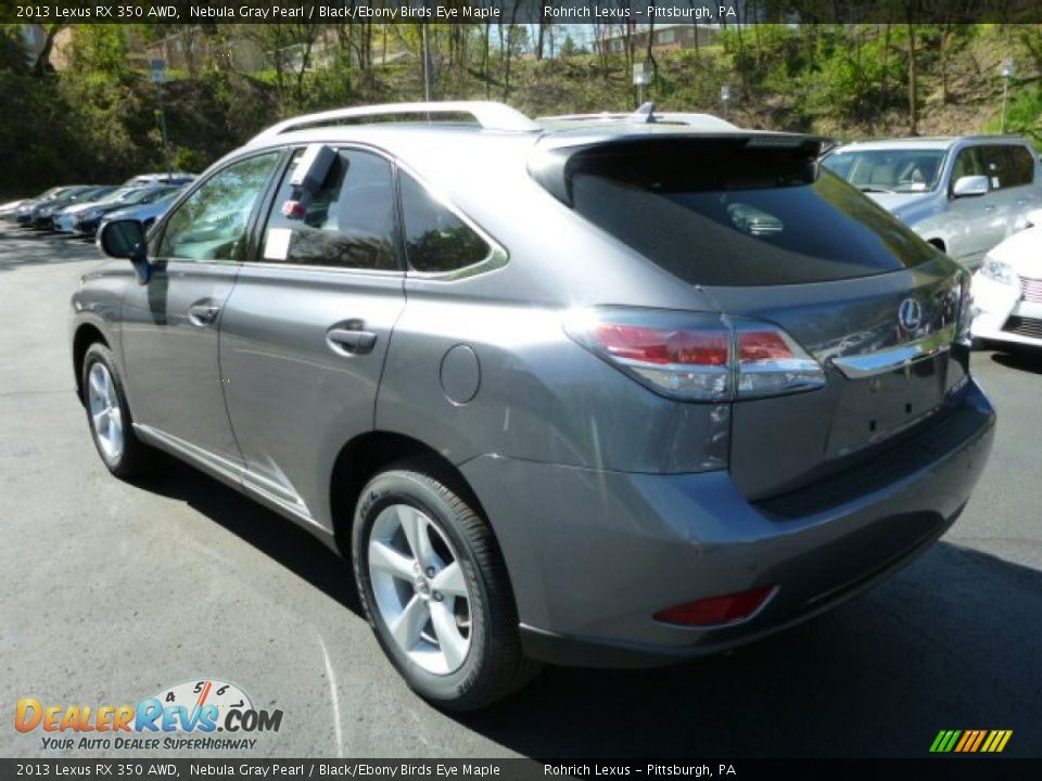 2013 Lexus RX 350 AWD Nebula Gray Pearl / Black/Ebony Birds Eye Maple Photo #2