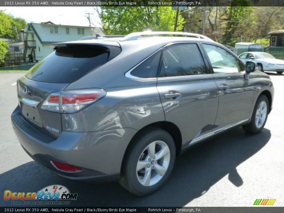 2013 Lexus RX 350 AWD Nebula Gray Pearl / Black/Ebony Birds Eye Maple Photo #4