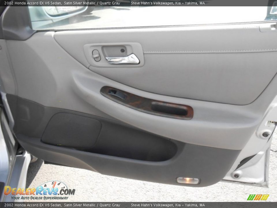 2002 Honda Accord EX V6 Sedan Satin Silver Metallic / Quartz Gray Photo #18