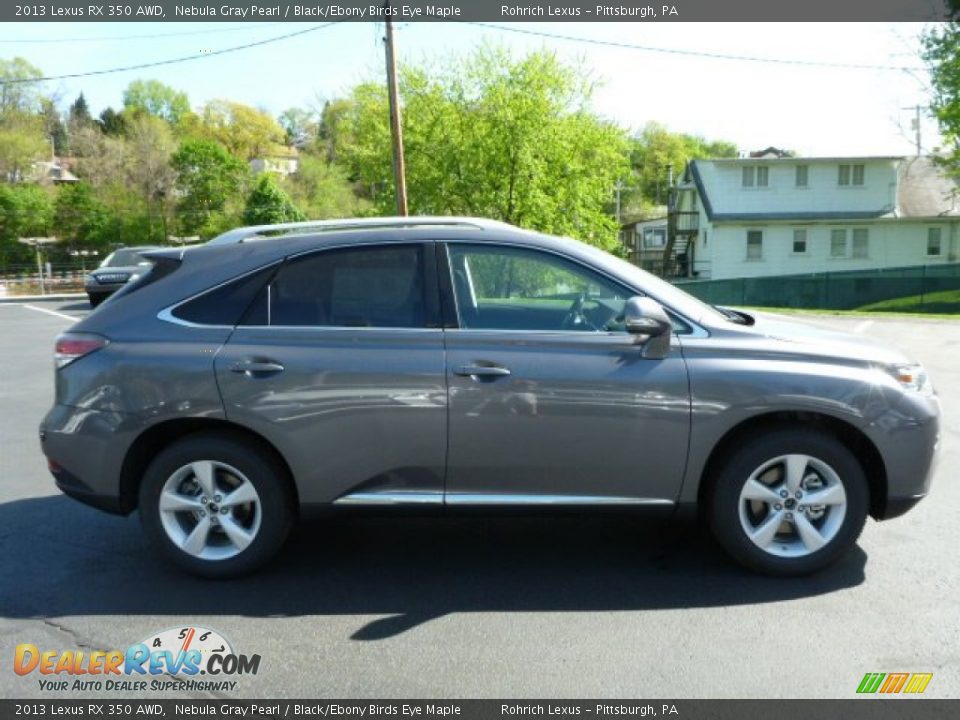 2013 Lexus RX 350 AWD Nebula Gray Pearl / Black/Ebony Birds Eye Maple Photo #5