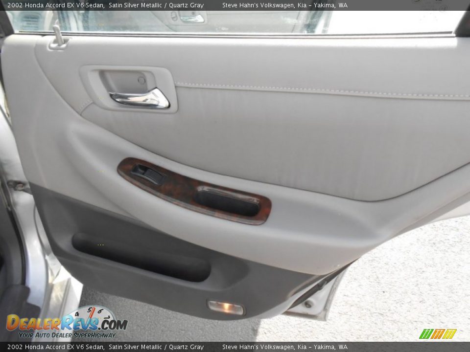 2002 Honda Accord EX V6 Sedan Satin Silver Metallic / Quartz Gray Photo #19