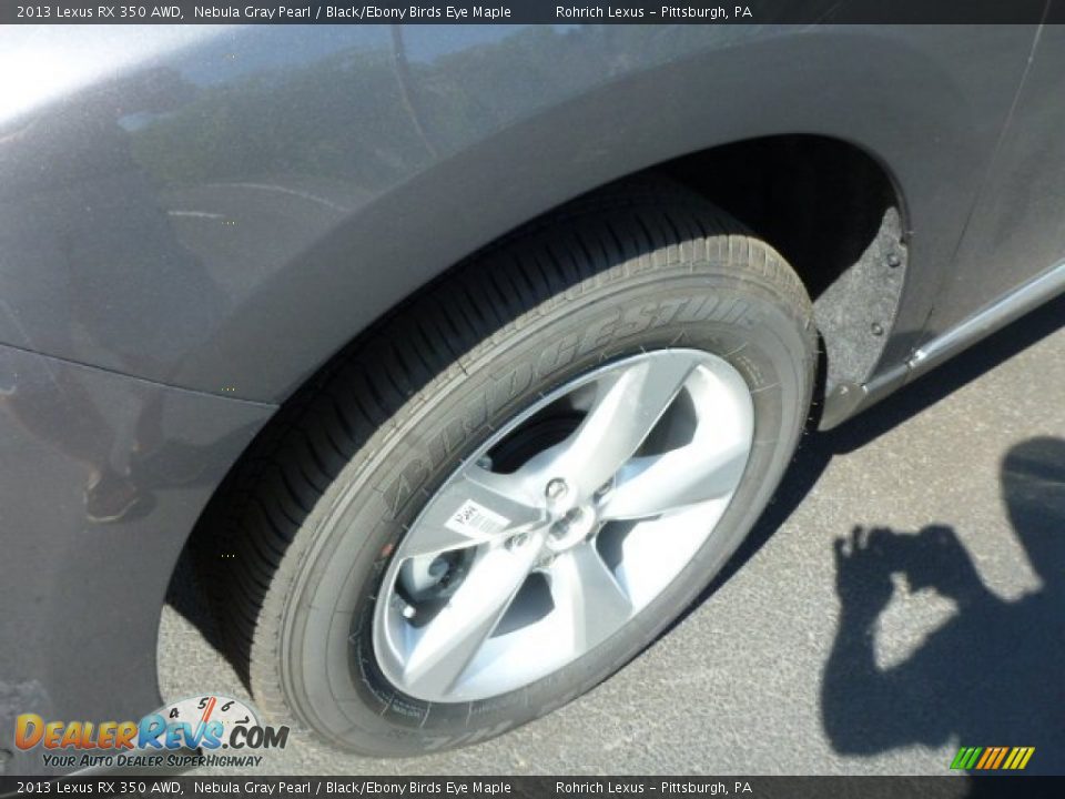 2013 Lexus RX 350 AWD Nebula Gray Pearl / Black/Ebony Birds Eye Maple Photo #9