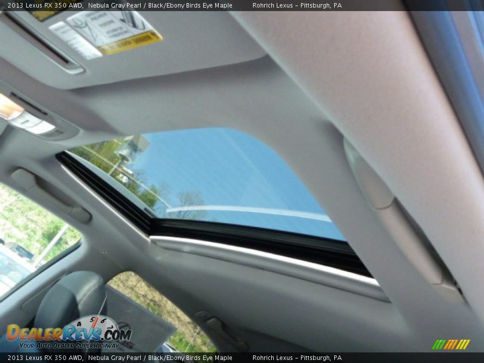 2013 Lexus RX 350 AWD Nebula Gray Pearl / Black/Ebony Birds Eye Maple Photo #15