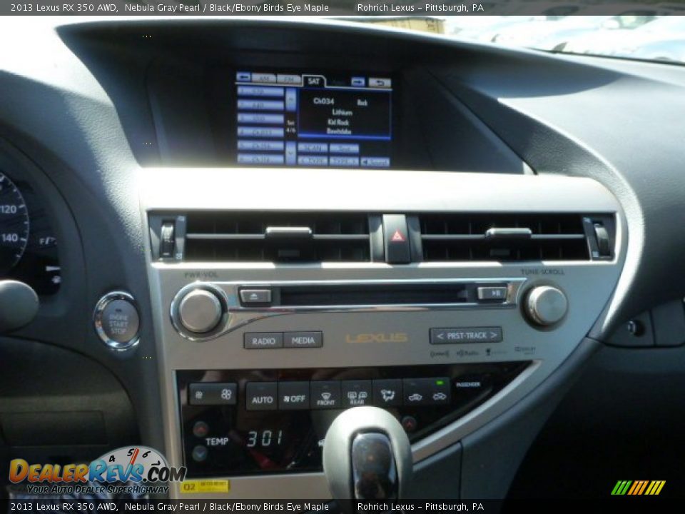2013 Lexus RX 350 AWD Nebula Gray Pearl / Black/Ebony Birds Eye Maple Photo #18