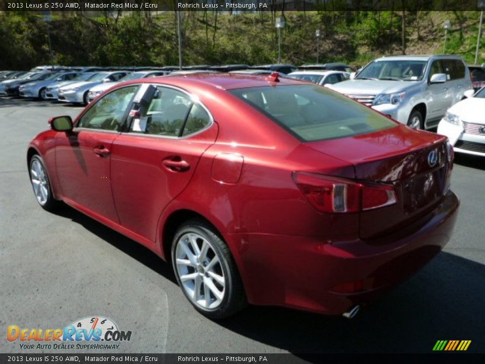 2013 Lexus IS 250 AWD Matador Red Mica / Ecru Photo #2