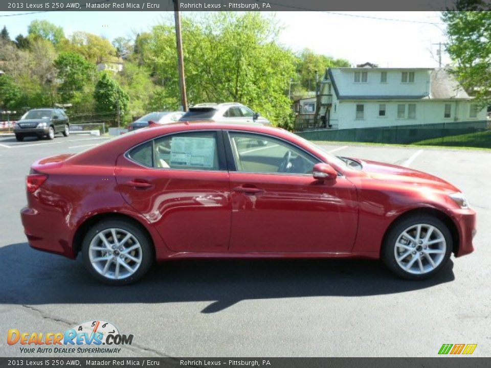2013 Lexus IS 250 AWD Matador Red Mica / Ecru Photo #5