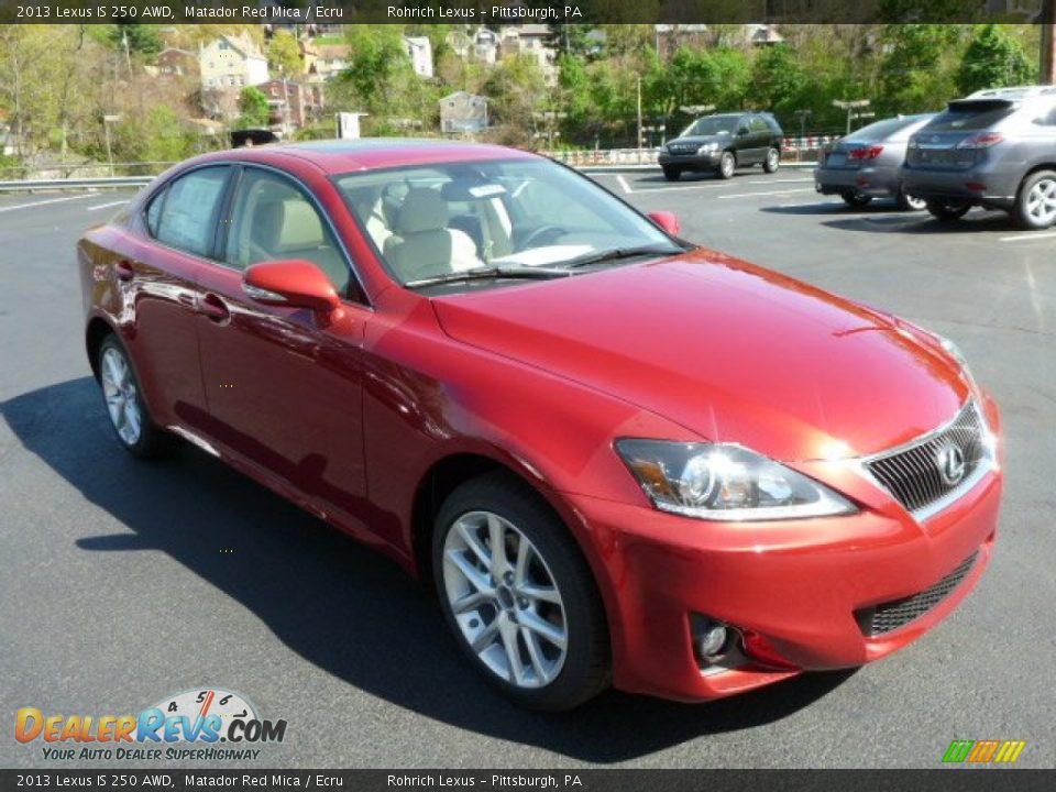 2013 Lexus IS 250 AWD Matador Red Mica / Ecru Photo #6
