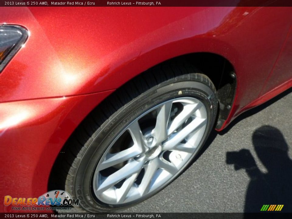 2013 Lexus IS 250 AWD Matador Red Mica / Ecru Photo #9