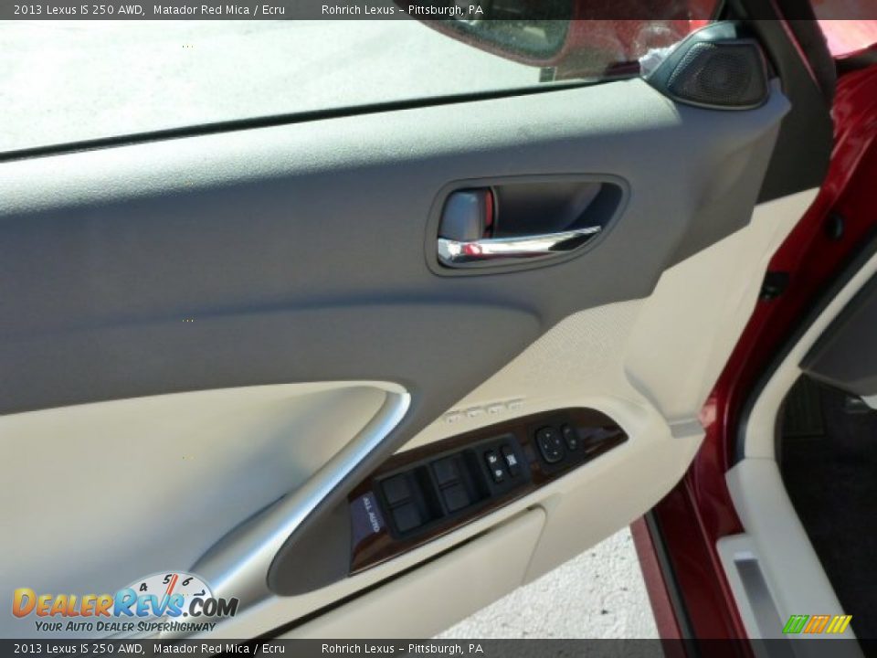 2013 Lexus IS 250 AWD Matador Red Mica / Ecru Photo #14