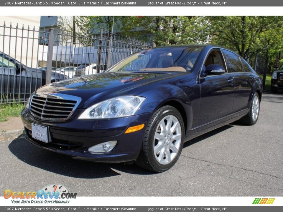 2007 Mercedes-Benz S 550 Sedan Capri Blue Metallic / Cashmere/Savanna Photo #1