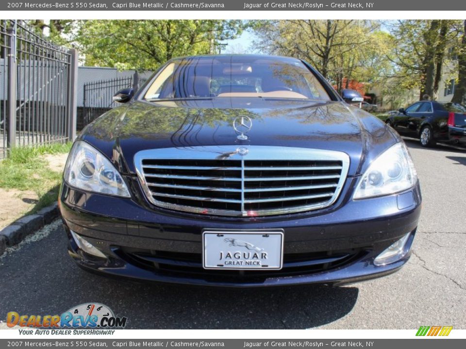 2007 Mercedes-Benz S 550 Sedan Capri Blue Metallic / Cashmere/Savanna Photo #2