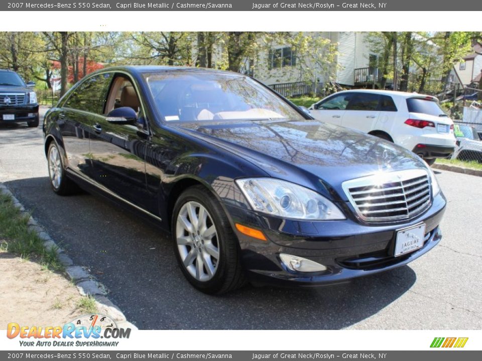 2007 Mercedes-Benz S 550 Sedan Capri Blue Metallic / Cashmere/Savanna Photo #7